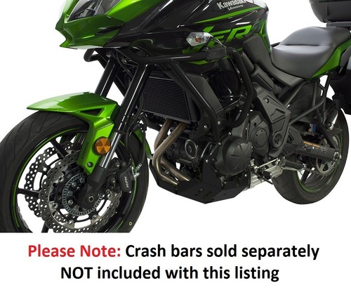 Kawasaki KLE650 Versys 2016 CrossPro Gloss Black Aluminium Sump Guard Bash Plate - Picture 2 of 4