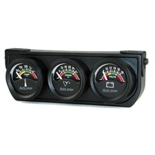 Autometer 2391 Autogage Electric Mini Oilvoltwater Gauge Black Console