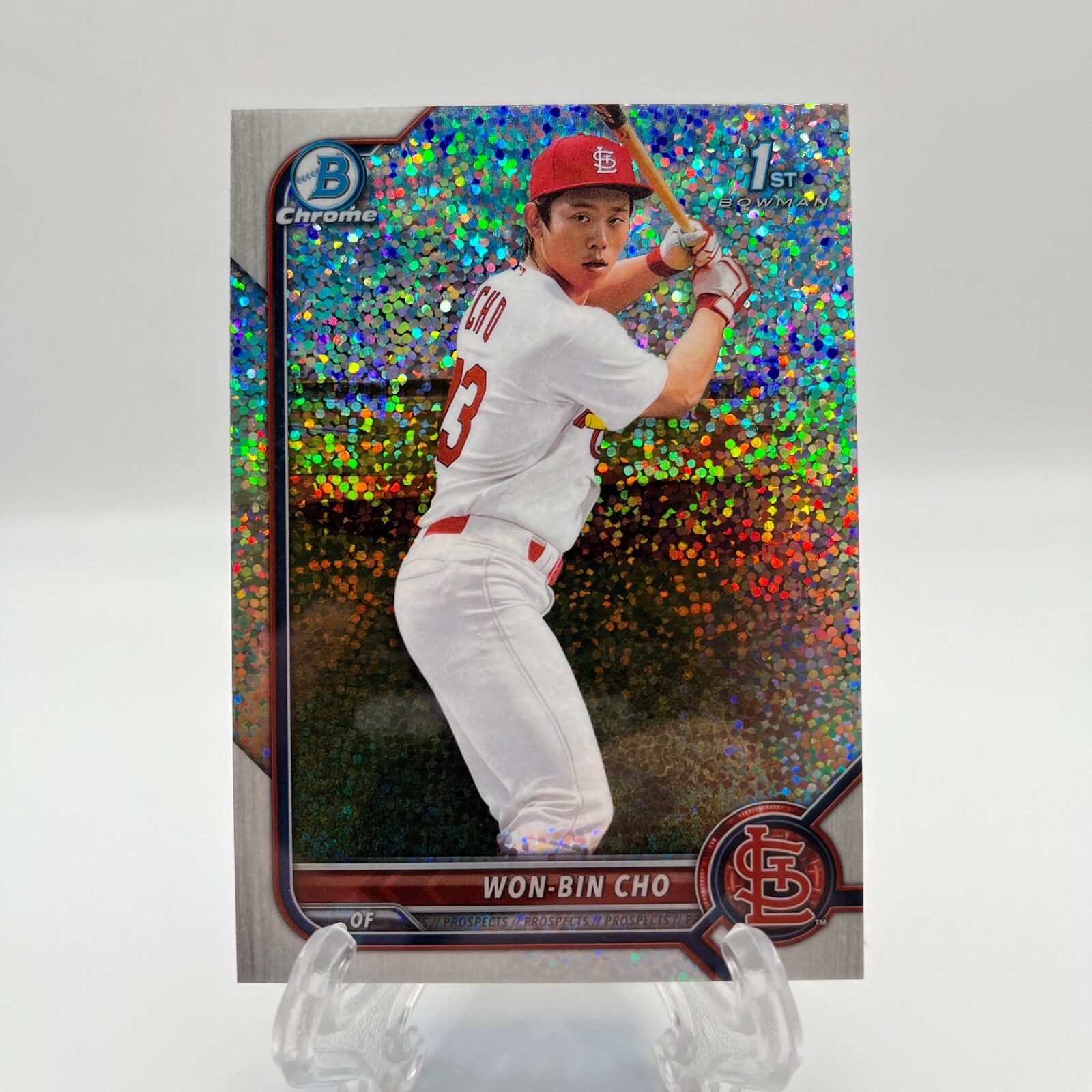 2022 Bowman Chrome Prospects Speckle Refractor /299 Won-Bin Cho #BCP-154