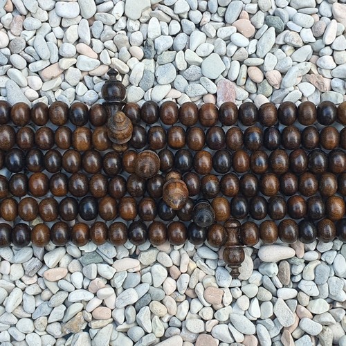 7x9 MM Kemuning Hitam Islamic Tasbih 99 Dhikr Beads Black Gold Wood Misbaha - Picture 6 of 7