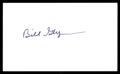 Bill Glynn Baseball Index Card Signed Auto Autograph (no COA) *e1