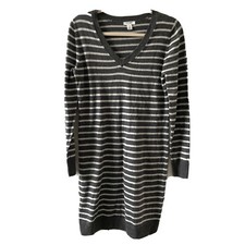 Old Navy Sweater Tunic Dress Womens Medium Multicolor Striped Stretch