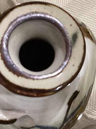 Elmer Taylor Studio Pottery Stoneware Vase ET. T mark. 7 inches tall - Picture 8 of 9