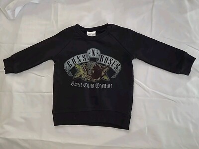 Baby Guns N Rose's Sweet Child O Mine Black Sweater 12 Month