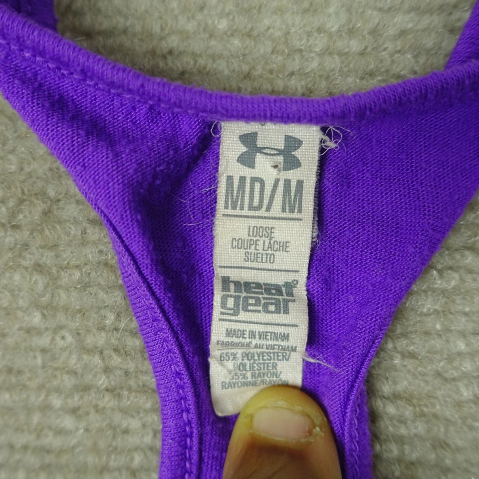 Camiseta Regata Under Armour Feminina M Média Top Ativa Corrida Roxa - Imagem 2 de 4