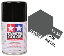 Tamiya 85038 TS-38 Gun Metal Lacquer Spray Paint 100ml - US