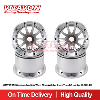 Vitavon CNC Aluminum 1/5 Bead Lock Wheel 70MM Wide For X-MAXX