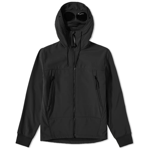 black cp company goggle jacket