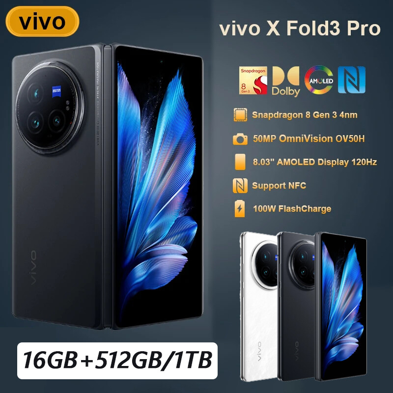 vivo X Fold3 Pro 5G Snapdagon 8 Gen 3 Foldable Phone 2K+ E7 120Hz