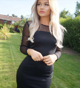 black mesh bodycon