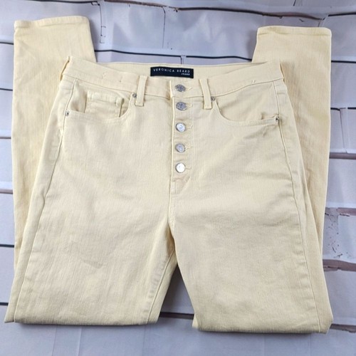 Veronica Beard 31/12 Mustard Maera High Rise Skinny Jean Buttercup