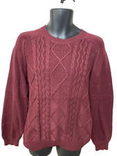 Izod Mens Sweater Size Large Crew Neck Red New Long Sleeve Pullover Cottagecore
