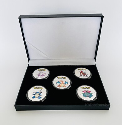 Pokemon Silver Collectable Coins Pokemon Card Collectors Gift Ft Charizard  | eBay