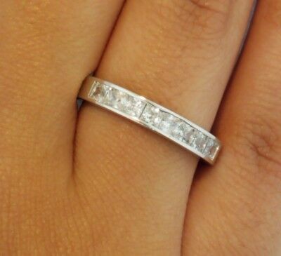 14k Solid White Gold Wedding Band Anniversary Ring