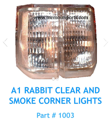 VW Rabbit MK1 Grill Clear Corner Lights 1980-1984 New Pair - Picture 2 of 3