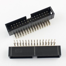 5Pcs 2.54mm 2x15 Pin 30 Pin Right Angle Male Shrouded IDC Box Header Connector