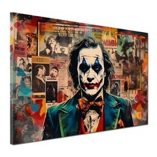 Quadro moderno stampa su tela Pop Art Joker Newspaper Style canvas