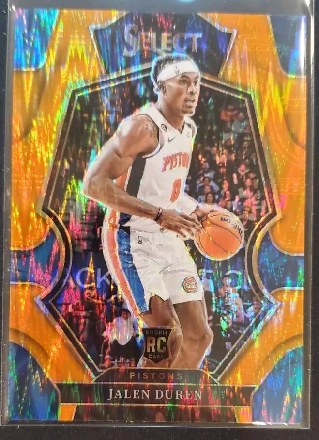 2022-23 Panini Select - Premier Level Orange Flash Prizm #98 Jalen Duren (RC)