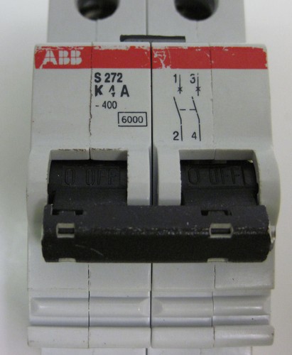 ABB S272-K4 Mini Circuit Breaker, Type K, 2-Pole, 4A - Picture 2 of 3