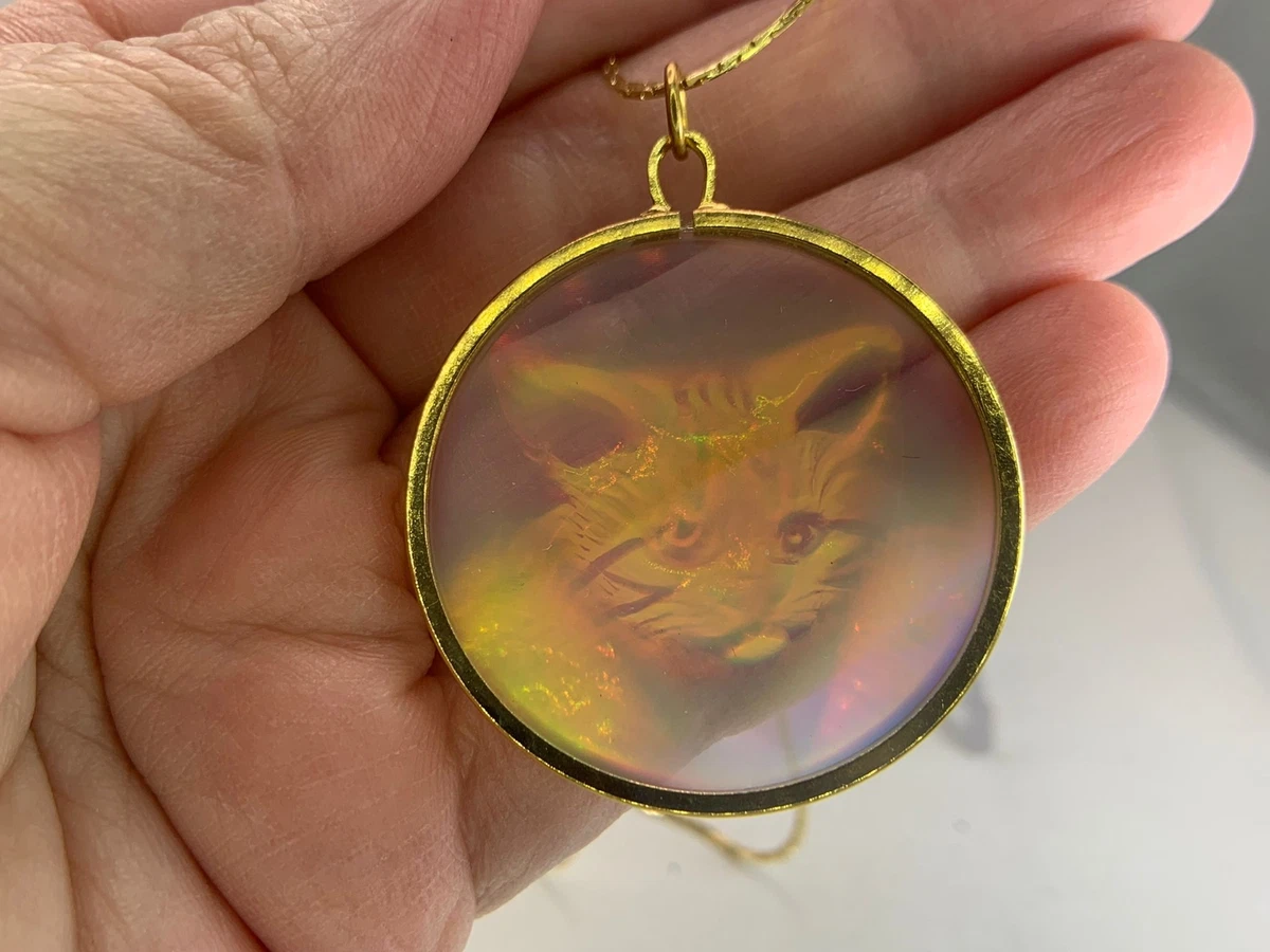 Hologram necklace gold clearance