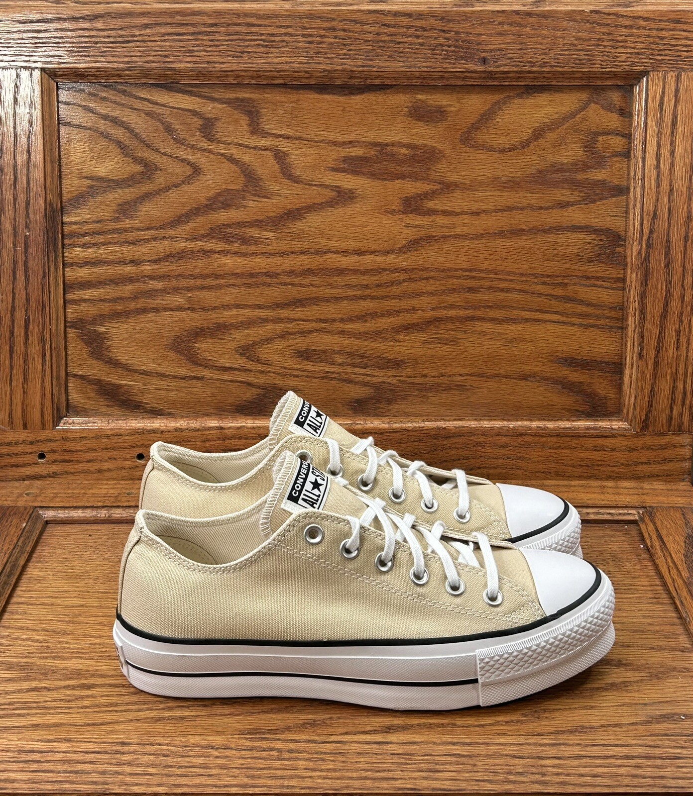 Converse CTAS Lift Ox Oat Milk White Black Shoes thumbnail 2