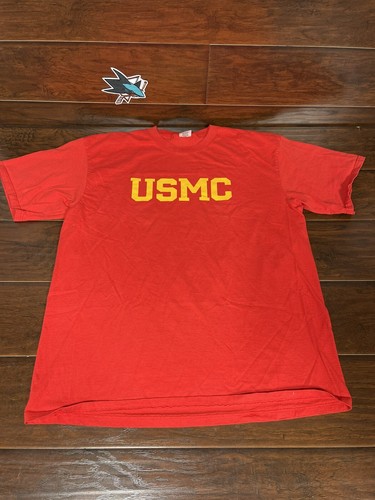 Vtg USMC Men's XL SS Red Logo Shirt 