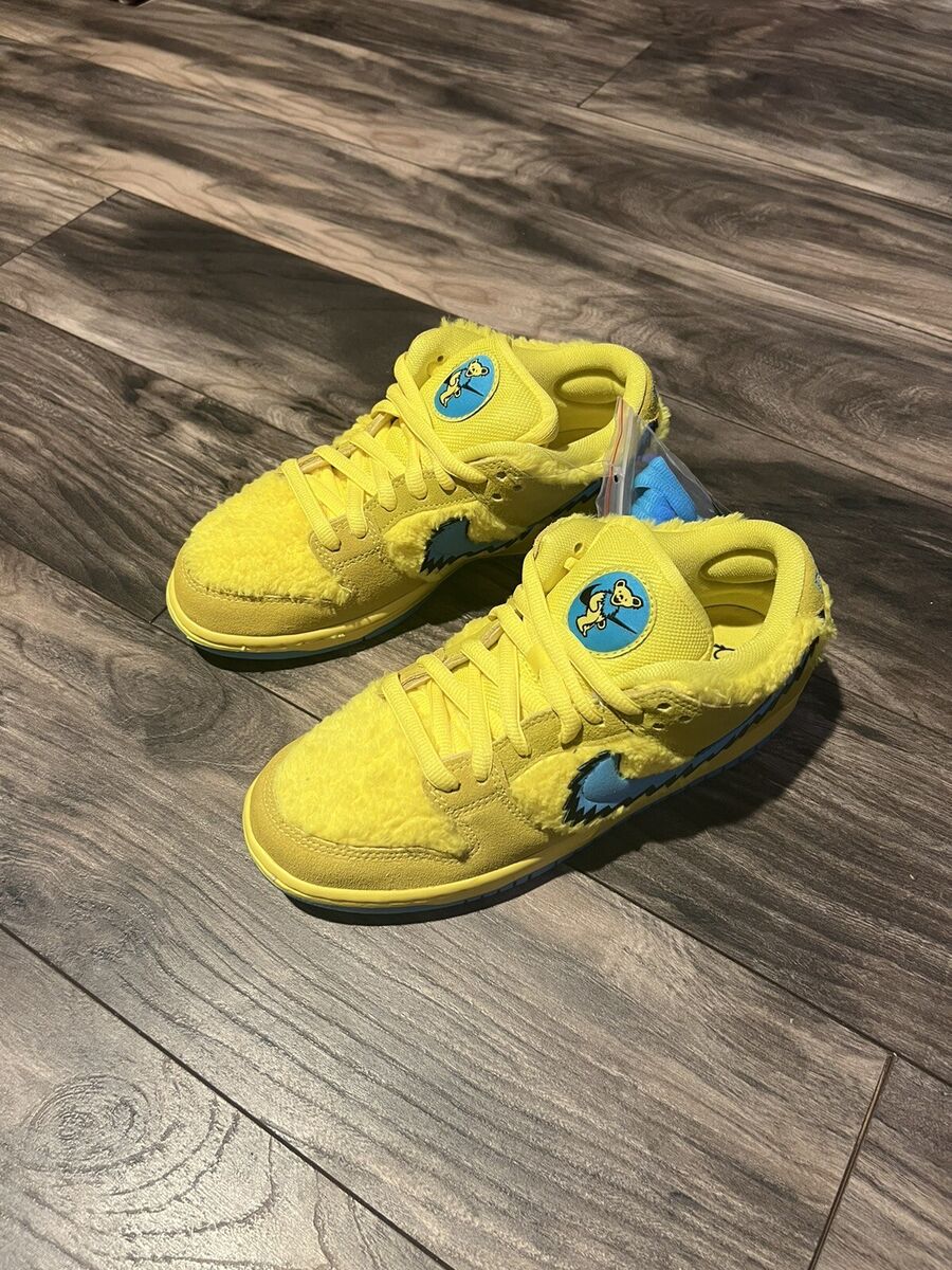 Nike Dunk Low Sb x Grateful Dead Rock Band Bear Fur Yellow Nike Dunk Low Sb x Grateful Dead Rock Band Bear Fur Yellow