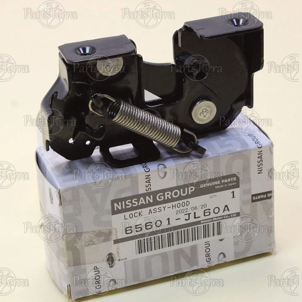 65601-JL60A Nuevo Genuino OEM Nissan GT-R 250Z Infiniti G25 G35 Conjunto de Bloqueo de Capó Foto 3 de 4