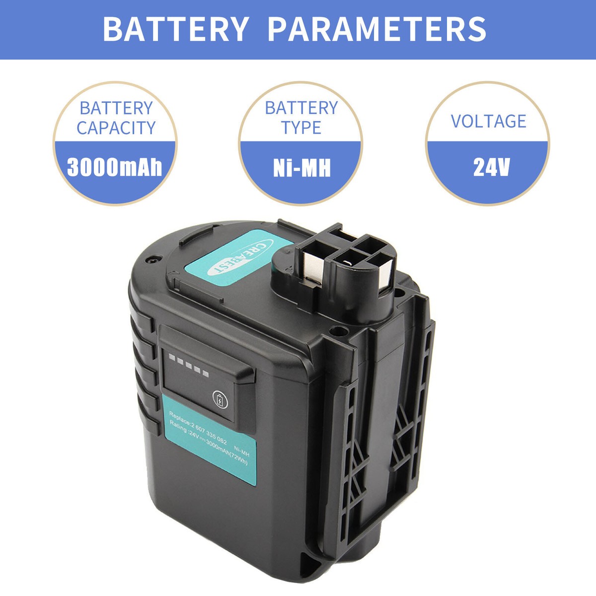 Bosch Akku 3 Ah 24V NiMH Akku 3,0Ah Für Bosch Bohrhammer Bosch Batterie 18 V