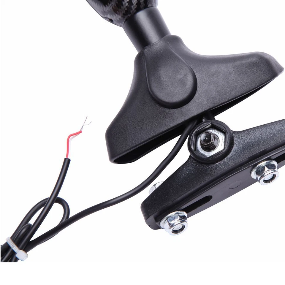 Par de espejos retrovisores laterales para motocicleta Honda Yamaha con luz LED intermitente Foto 3 de 4