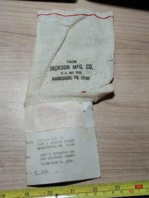 Vintage Jackson Mfg Co Harrisburg PA Advertising Shipping Bag