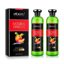MOKERU Natural VINEGAR BLACK HAIR DYE CREAM 500ml*2/Pac  Black Hair Shampoo 100