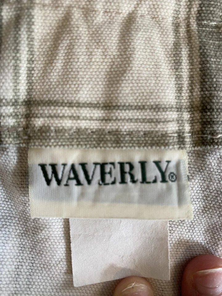 "5 cenefas de ventana Waverly a cuadros blanco verde varilla bolsillo 13 X 28"" 13 X 59"" algodón" Foto 4 de 4