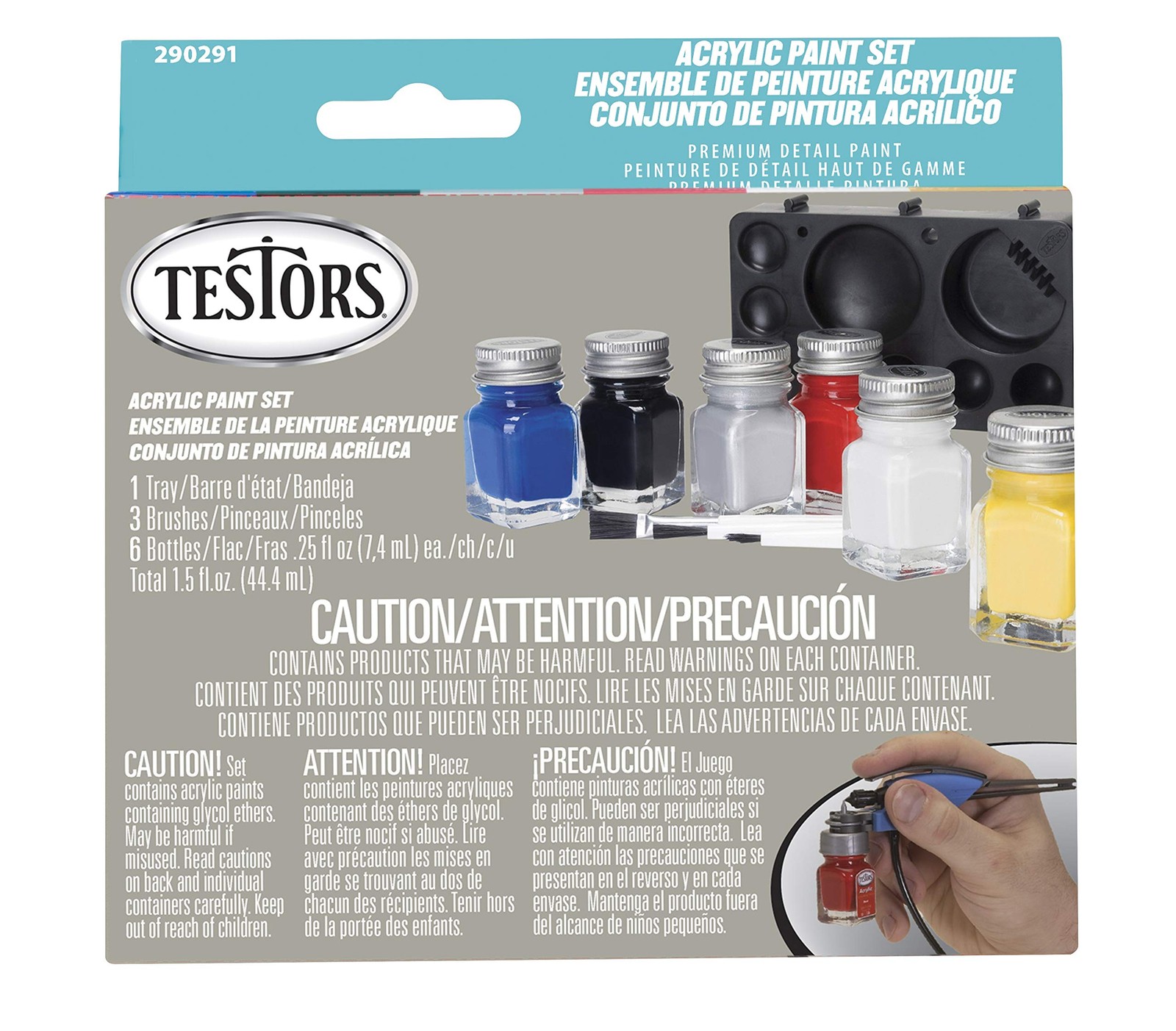 Testors Acrylic Paint Set Primary Colors for Crafting and DIY Projects