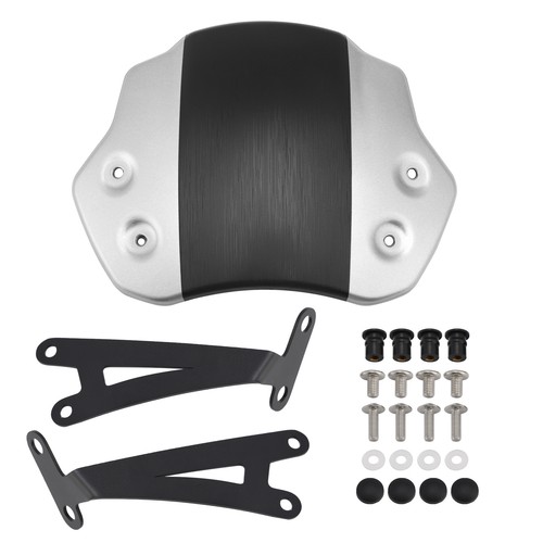 ABS Pare-Brise Saute-Vent pour SCRAMBLER 400 X 2024-2025 Argenté A13 - Picture 4 of 12