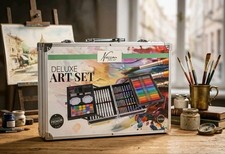 Deluxe Kunstset - Malkoffer 132 teilig Malset...