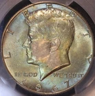 1967 P Kennedy Half Dollar PCGS AU58, Dual Toned, video, FREE SHIPPING