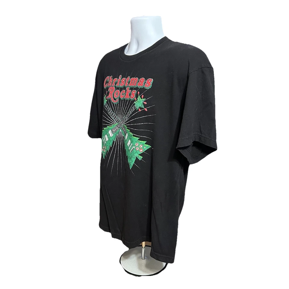 Guitarras de Navidad con forma de árboles de Navidad Camisa Hombres XL Festivo Vacaciones Foto 3 de 4
