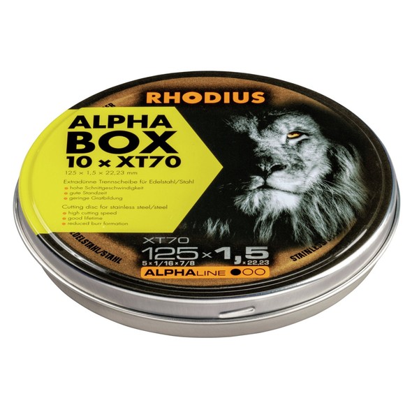 10 X Rhodius ExtradüNne Trennscheibe XT70 Box Ø 125 Mm-image
