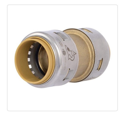 SharkBite MAX UR020A, 1-in. Push-to-Connect Straight Brass Coupling