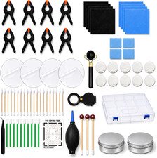 76 Pcs Card Cleaning  Light Repair Kit, Trading Card Care Polishing Tools with