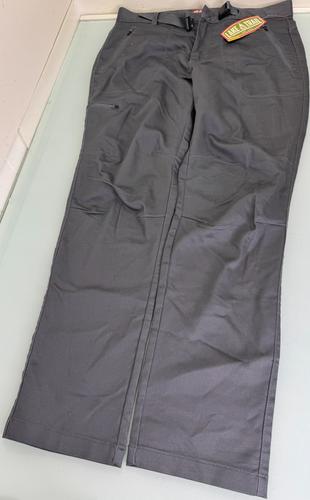 Lake & Trail Travel Wanderhose mit Gürtel Herren 36 x 32 grau Reißverschlusstaschen Stretch