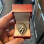 Men’s Sterling Silver Vintage Eagle Signet Ring 15.99 Gram Thick Size 9.5