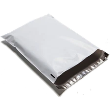 100x Jumbo Extra Large Poly Mailers - Shipping Bags - 19x24-inch - White/Gray