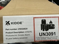 E-3. Kidde Smoke Detector 10 Year Battery Powered LED Warning Light 21032820