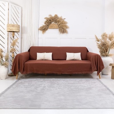 Sofa Throws Large 3 Seater | Sofa Cover 3 Seater | 100% Cotton Throw Blanket...