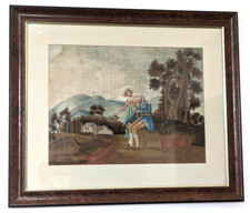 19th Century Georgian Embroidery Silkwork Art Picture English Regency Antique