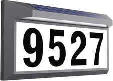Solar Address Sign, Lighted Address Numbers Outdoor Waterproof, Illuminated LED