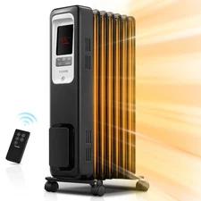 Oil Filled Radiator Heater for Indoor Use Large Room, Safe with Thermostat, 1...