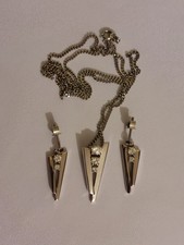 925 Silver Clear Stone Pendant and Earrings Set 7.8g;